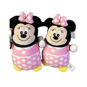 Squishmallows Disney Minnie Mouse HugMees 10” Plush Pink Polka Dot – Set of 2